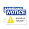 Signmission Main Gas Shutoff OSHA Notice Sign, Plastic, 10in W x 7in L, 2PK OS-2PACK-NS-P-710-L-15916 - alternate 1